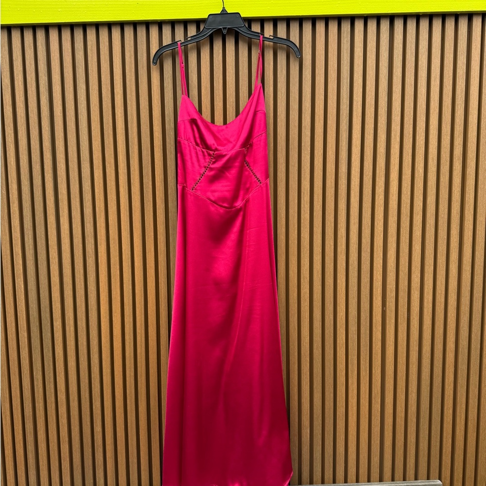 Elegant Red Silk Dress